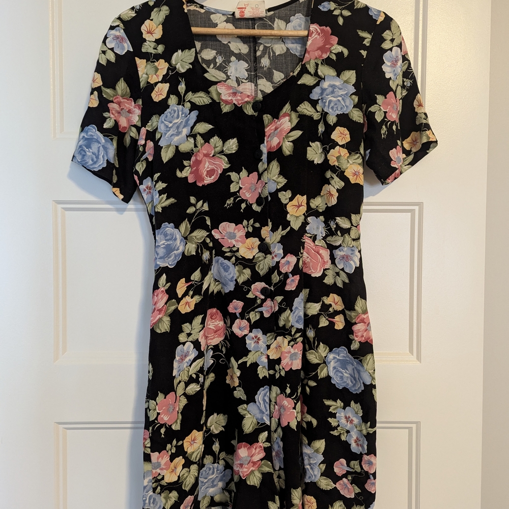 Smart Set Black Floral Mini Romper